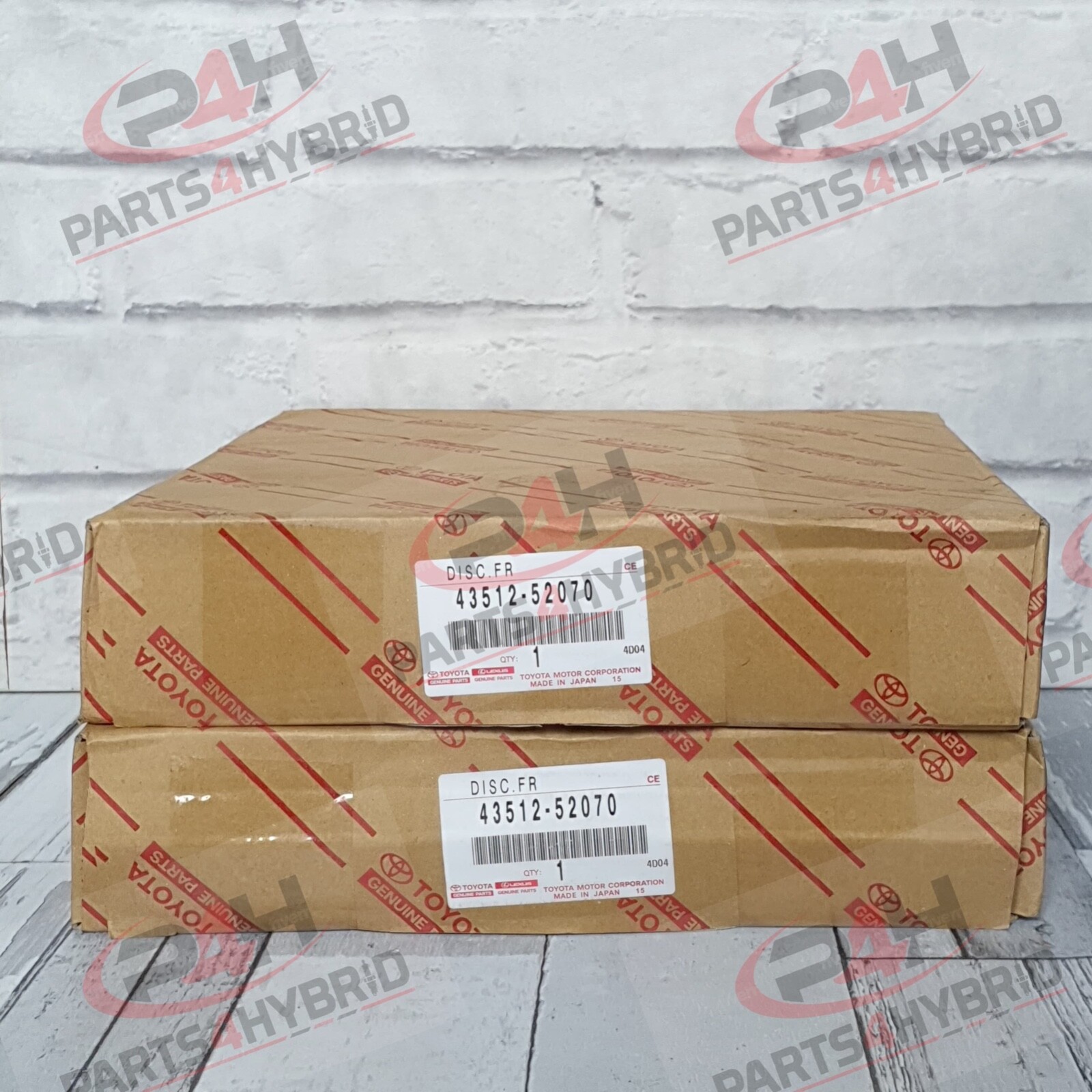 GENUINE TOYOTA SIENTA FRONT BRAKE DISCS 2003 - 2015 OEM 43512-52070 BRAND NEW