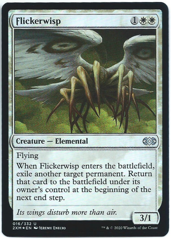 MTG Magic The Gathering Double Masters FOIL #016/332...FLICKERWISP ...