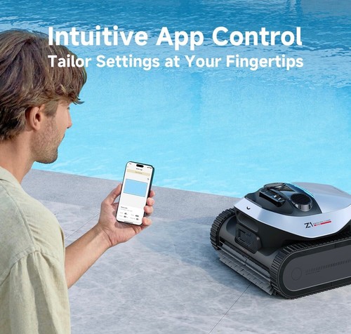 Cordless Robotic Pool Cleaner, 8000 GPH Suction, Floor & Wall & Waterline Cleani - Picture 7 of 21