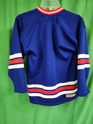 Vintage CCM NHL New York Rangers Blue Long Sleeve Hockey Vintage CCM NHL New York Rangers Blue Long Sleeve Hockey