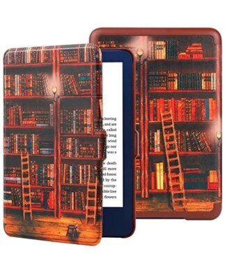 Case for 6'' All-New Kindle 11th Generation 2022 Release Only, Library Design
