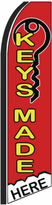 KEYS MADE HERE 11.5' Swooper #1 Feather Flag Banner
