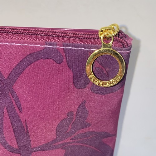 Estee Lauder Dark Purple Cosmetic Makeup Bags Set of 2 Easy Clean Zip Closure - Picture 5 of 14