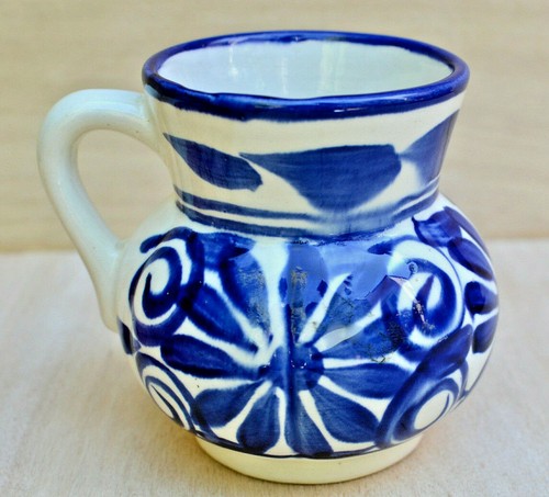 VTG Blue/ White Ceramic Mug Cup Pottery Catalan Spain Mexico Oaxaca 12oz - Picture 3 of 6