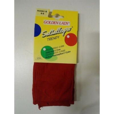 MODE STRUMPFHOSE GOLDEN LADY TRENDIGE SOCKEN SCHNEE MÄDCHEN GR. 6/8 JAHRE ROT