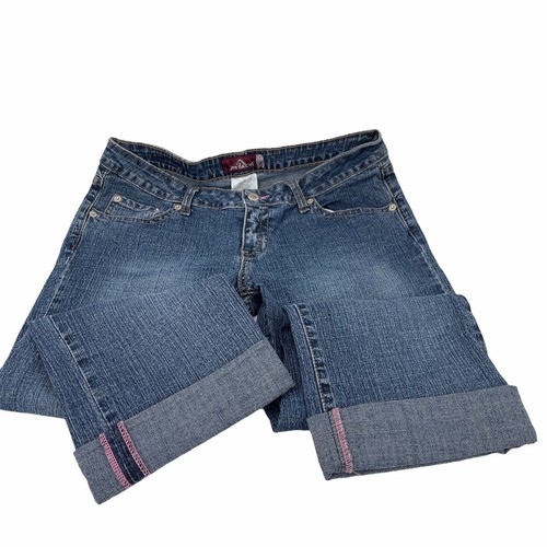 Jordache Capri Jeans Size 11 / 12 Stretch Medium Denim Wash Womans 31X21 - Afbeelding 3 van 8