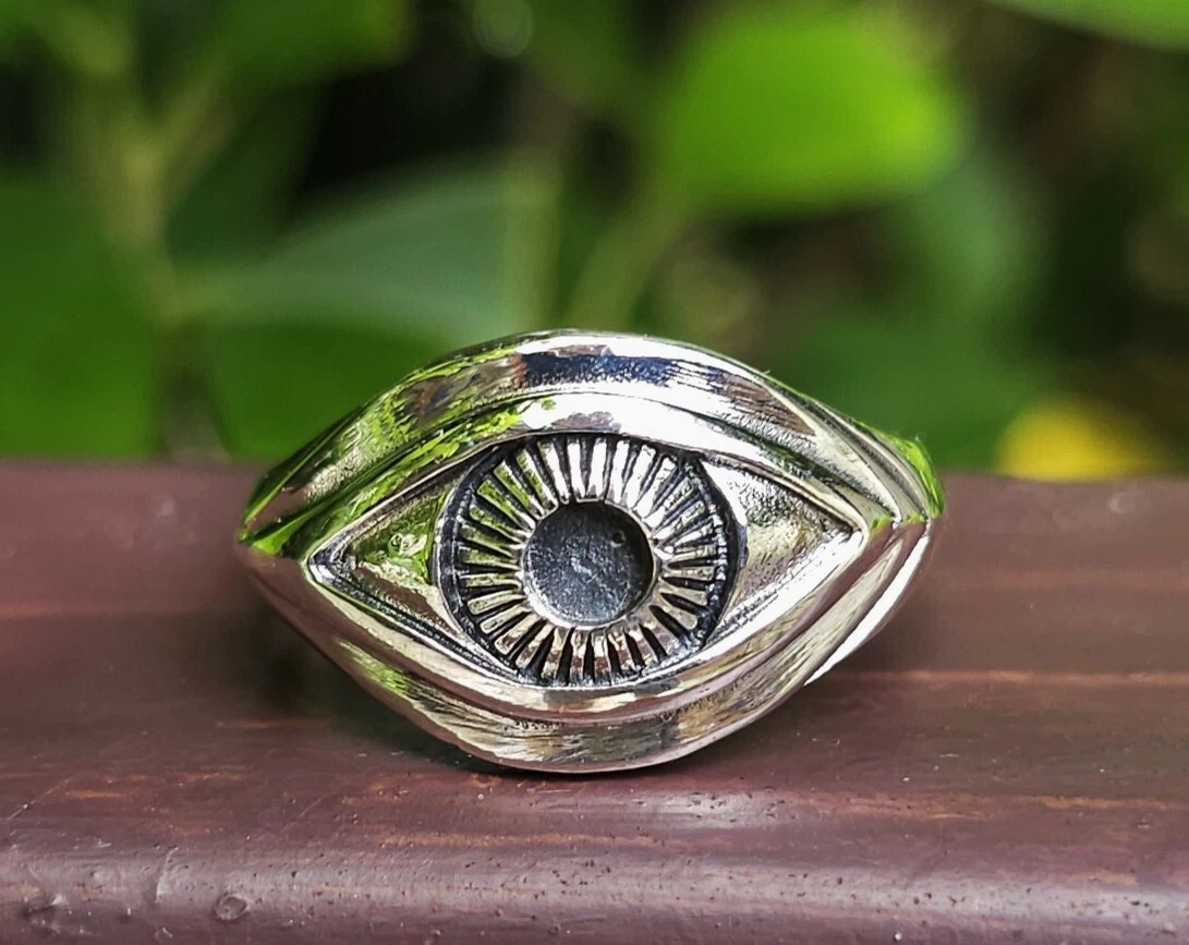 Sterling Silver Celtic Eye Ring, Protector Ring, Silver Ring, Evil Eye Ring