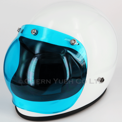 Bubble Visor Face Shield Lens Mask for 3-Snap Motorcycle Open Face Helmet Retro - Foto 8 di 16