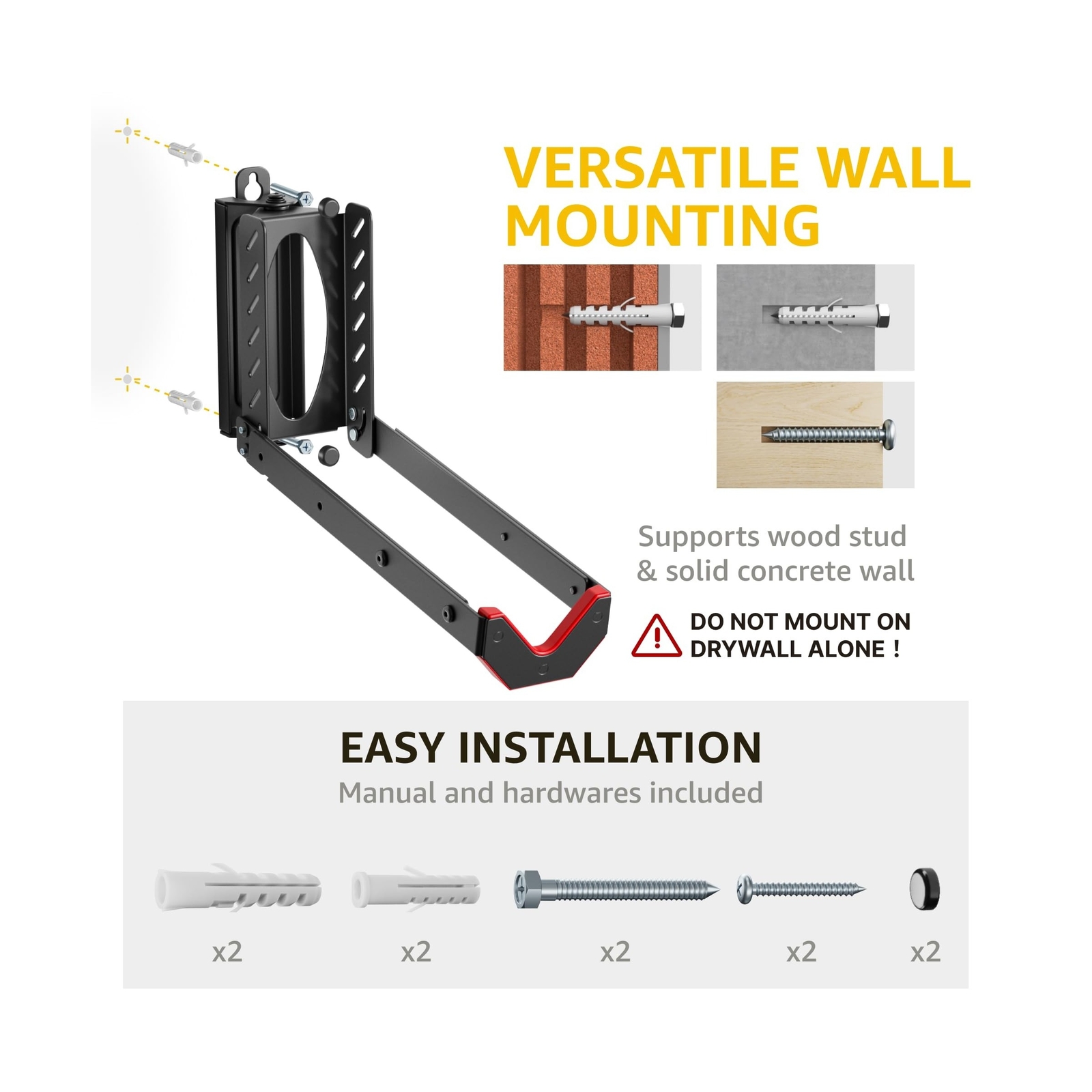 monTEK Swivel Bike Wall Mount, No Heavy Lifting Required Bike Wall ... Fast Ship