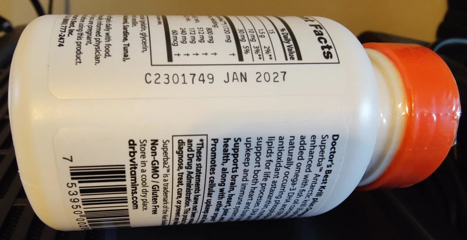 Doctor's Best Krill Mejorado más Omega 3s con Superba Krill 60 Geles caducidad 27/01 Foto 4 de 4