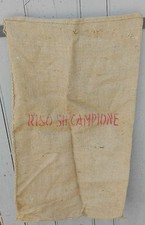 Ancien sac en toile de jute à grains, engrais... Detournable années 40. A396