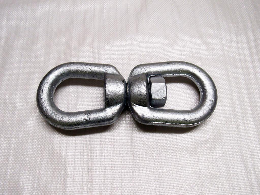 Galvanised Standard Double Eye Swivel 10MM (Chain Rope Marine Anti Tangle Clasp)