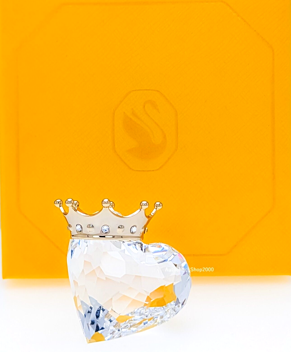 【2点おまとめ 】【新品未使用】SWAROVSKI クリスタル ハート型 New 100% SWAROVSKI Crystal Symbolica Heart with Crown