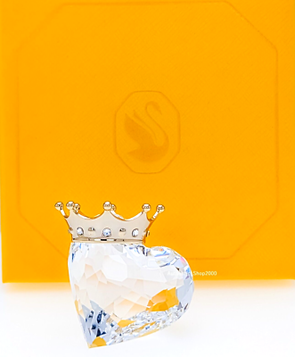 【希少・未開栓】Shape Heart Swarovski箱・替え栓付き New 100% SWAROVSKI Crystal Symbolica Heart with Crown Figurine