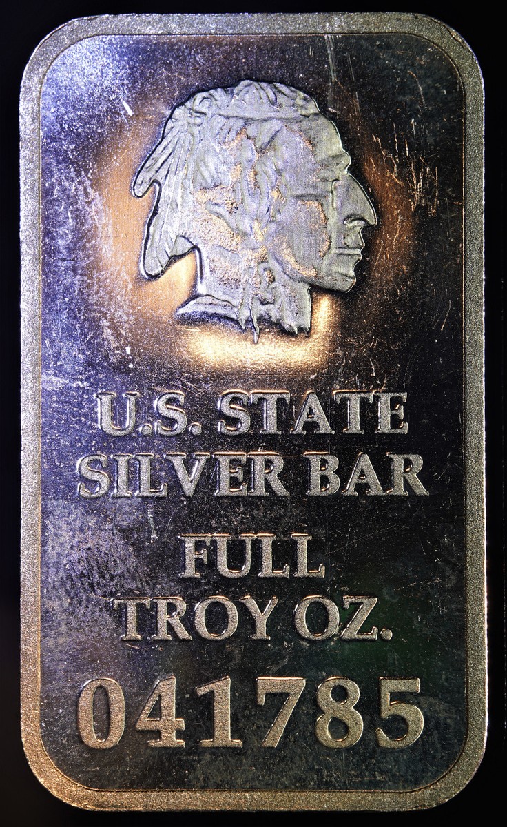 New York US State Bar FULL TROY Native Indian 1oz 999 FINE Silver