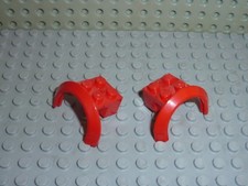 2 x Garde boue Red LEGO car mudguard ref 50745  Set 7898/8402/7747/10184