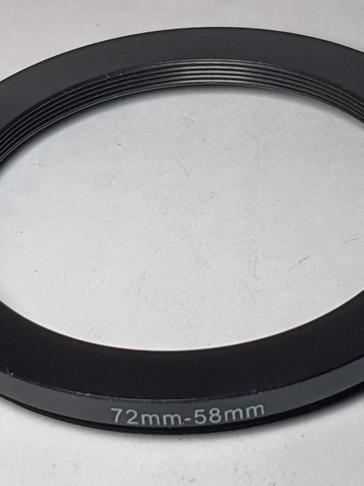 Metal 72-58mm Step-Down Lens Adapter Ring 72mm-58mm E72-E58 72mm-58 Stepping - Image 4 of 4