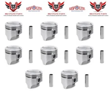 Ford Lincoln Mercury 429 V8 1968 - 1973 (8) Silvolite Dish Top Pistons 