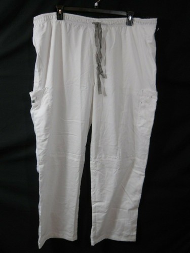 White Drawstring Scrub Pants Size 