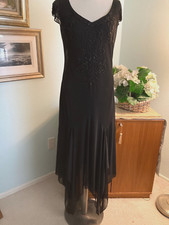 Xscape Black Beaded Dress - Size 10