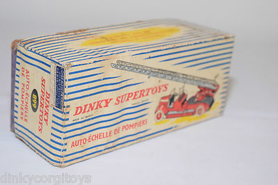 DINKY TOYS 899 AUTO ECHELLE DE POMPIERS FIRE TRUCK ORIGINAL EMPTY BOX EXCELLENT