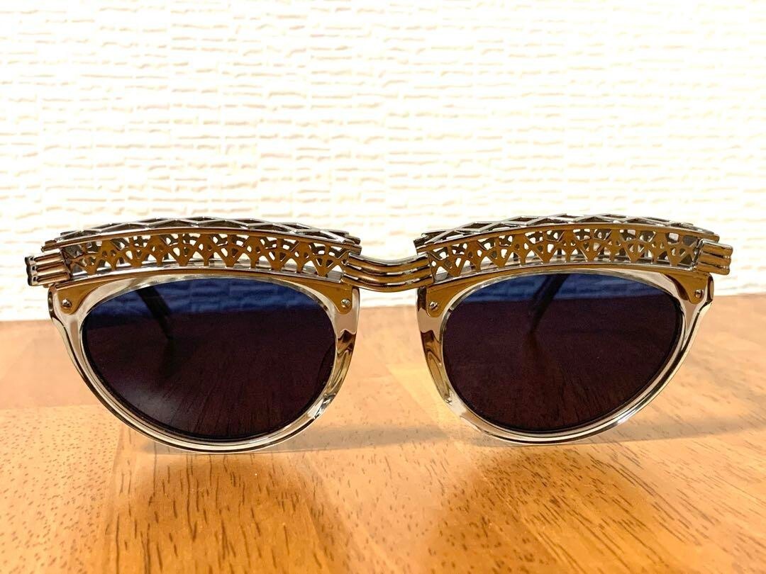 Jean Paul Gaultier Eiffel Tower Sunglasses Silver Motif Vintage Unused image 2