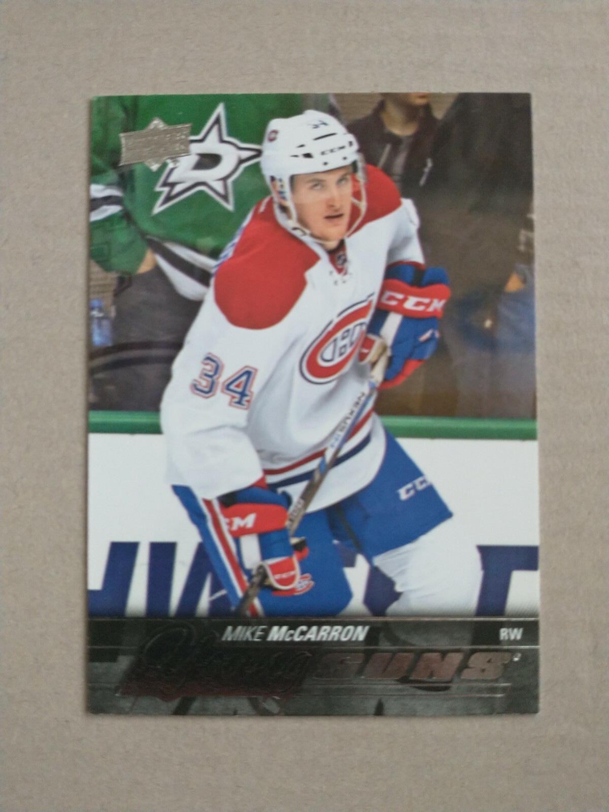 15/16 UPPER DECK YOUNG GUNS ROOKIE RC #491 MIKE MCCARRON CANADIENS Free Ship!!