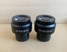 2 pcs Compound Microscope WF10X/20 Diopter-adjustable Eyepieces Dia.30mm