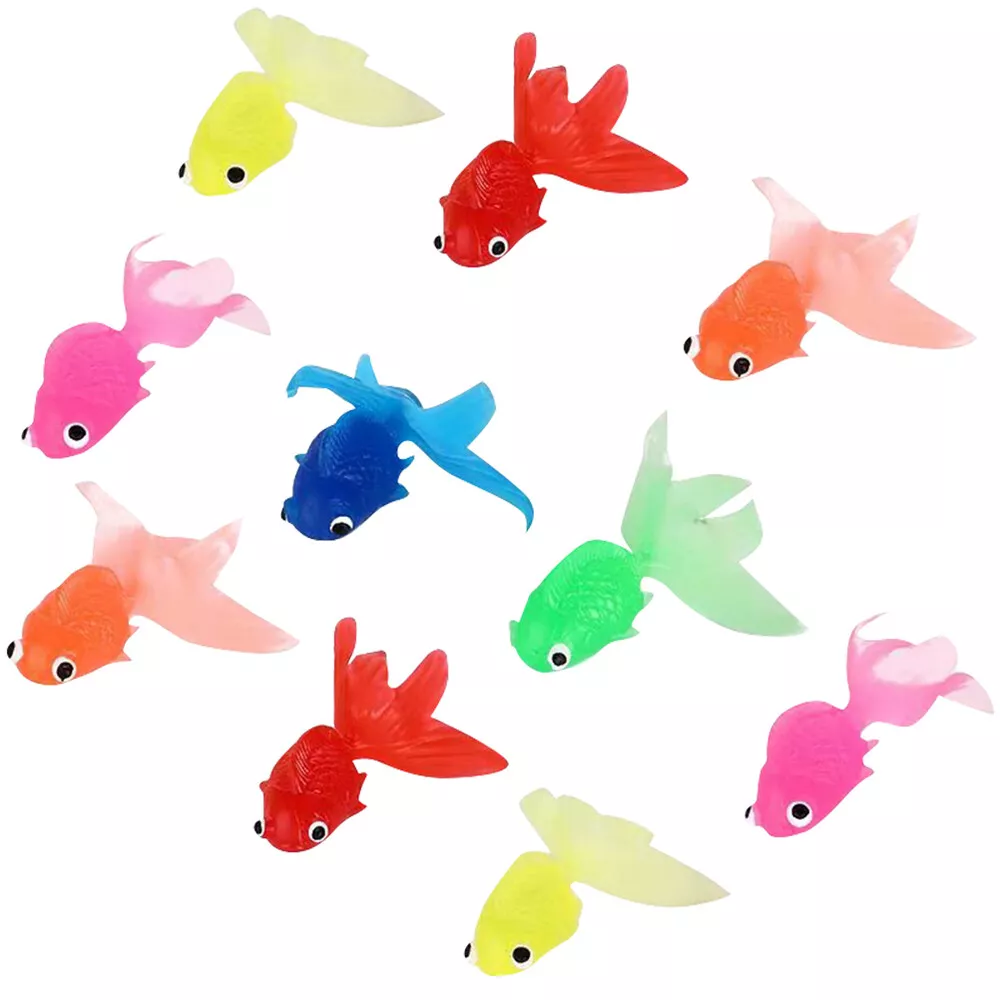 10pcs Simulation Tropical Fish Artificial Floating Plastic Goldfish  Artificial