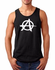 Tank Top Men Anarchy Shirt Reject Hierarchy Freedom Tee Leaderlessness Anarchism