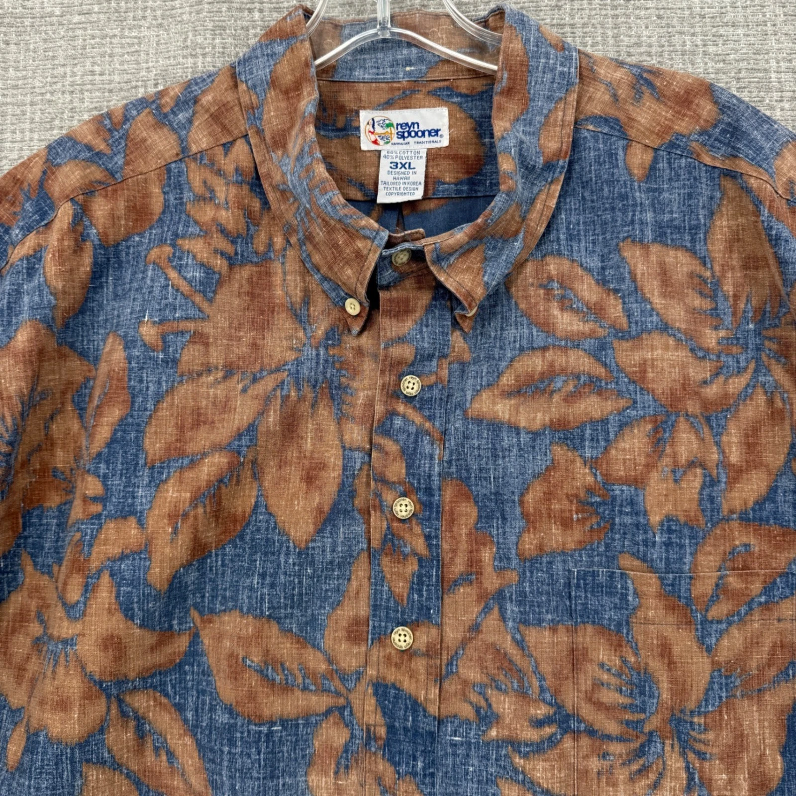 Vtg Y2K Reyn Spooner Hawaii Men's Shirt Size 3XL Bamboo Green Beach Tropical
