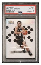 2002 FINEST EMANUEL MANU GINOBILI #163 REFRACTOR RC ROOKIE /250 PSA 8 RARE SP