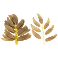 5.7 Inch Artificial Willow Leaves, 100 Pieces Fake Willow, Light Brown