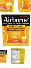 Airborne Zesty Orange Vitamin C Immune Support 30 Tablet per box-90 total tabs