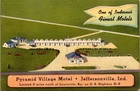 Pyramid Village Motel Jeffersonville Indiana Vintage Postcard U.S. 31-E