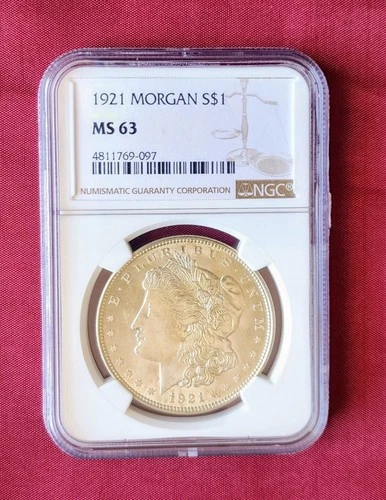 1921-P $1 Morgan Silver Dollar Philadelphia Mint NGC MS 63