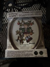 Vintage Gallery Crafts Hummel Stitchery Kit Boy in Apple Tree 8032 Frame NIP