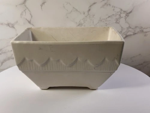 McCoy White Pottery Planter 611