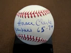 HORACE CLARKE YANKEES 65-74 SECOND BASEMAN SIGNED AUTO OML BASEBALL STEINER