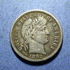 1892 Barber Dime  VF+ details