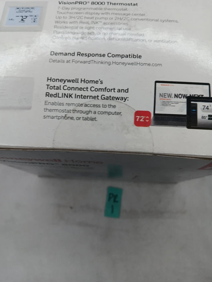 Honeywell YTH8321R1002 Visionpro 8000 Redlink Internet Gateway Thermostat Kit - Image 2 of 3