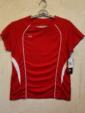 NWT Women  s TYR Short Sleeve Tech Tee Shirt XL -Red