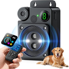 Ultrasonic Anti Barking Device w Remote 3 Mode Bark Box 50FT Indoor Outdoor