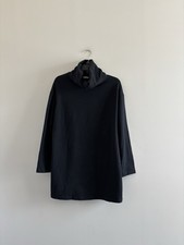 Reformation Mini Dress Black Turtleneck Shift Women XS Minimalist 90s Gothic USA