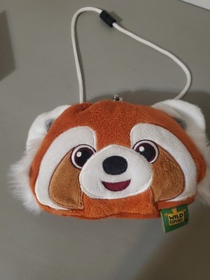 Wild Republic Red Panda Plush Coin Purse w/ Clasp and Strap