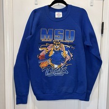VTG Memphis State University Raglan Sweatshirt USA Healthknit XL PUFF Print