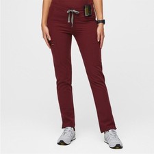 FIGS Yola Skinny Scrub Pant -Burgundy Size XXS/Tall