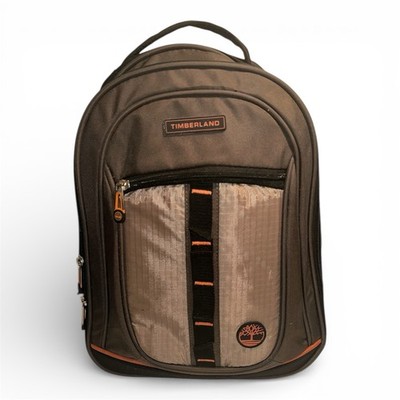 Timberland Jay Peaks Adjustable Straps Backpack Capuccino Orange Accents NWOT