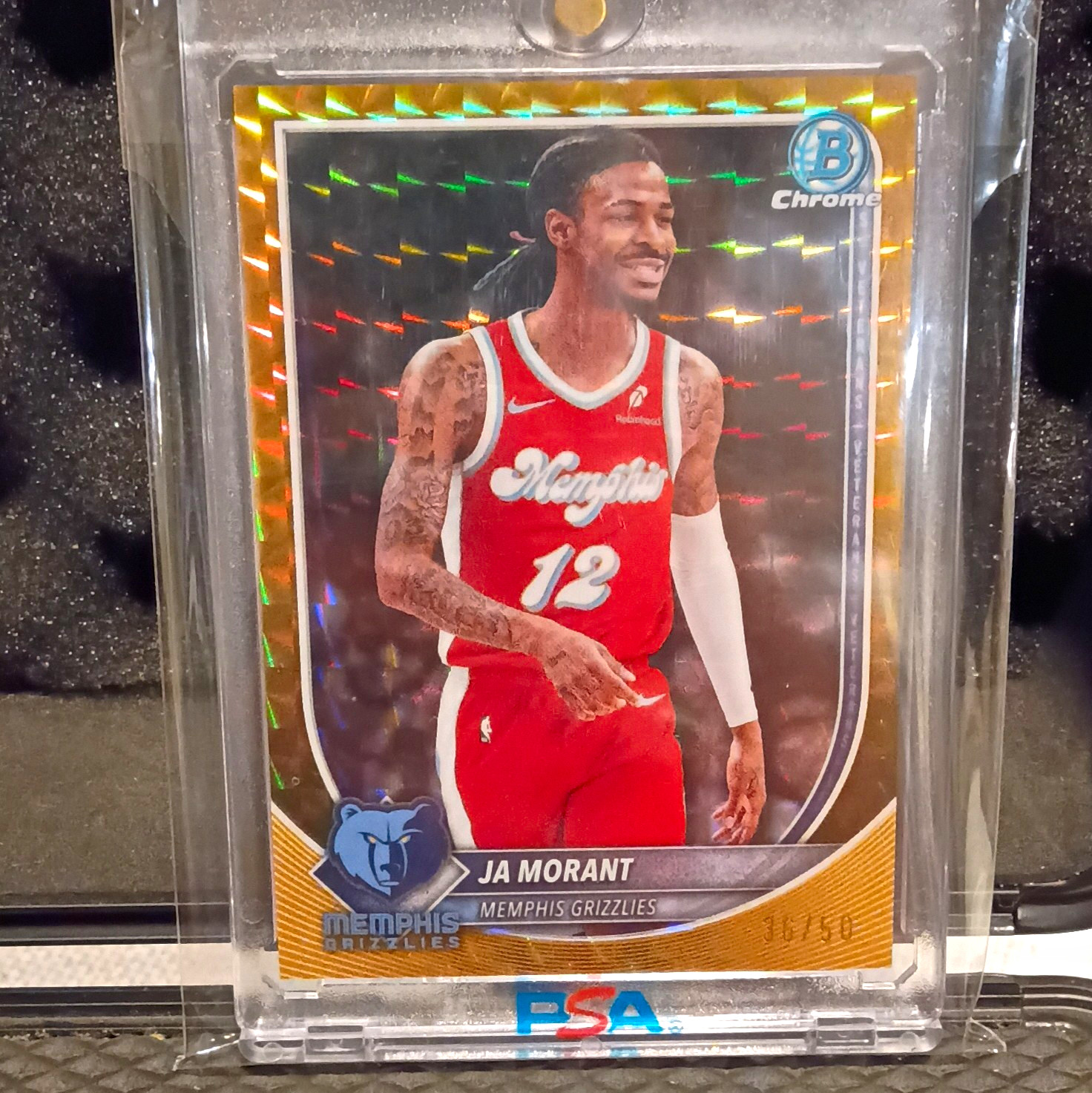 Bowman Chrome 2024-25 Ja Morant BCV-136 Gold /50 Memphis Grizzlies
