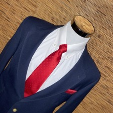 Classic Luxury Blazer Men’s 44S Wool Blend Navy Gold Buttons Sport Coat USA Made